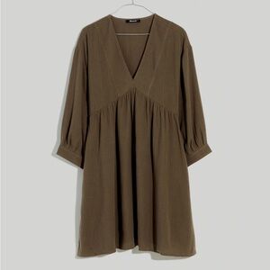 Madewell Lightspun V-Neck Mini Dress